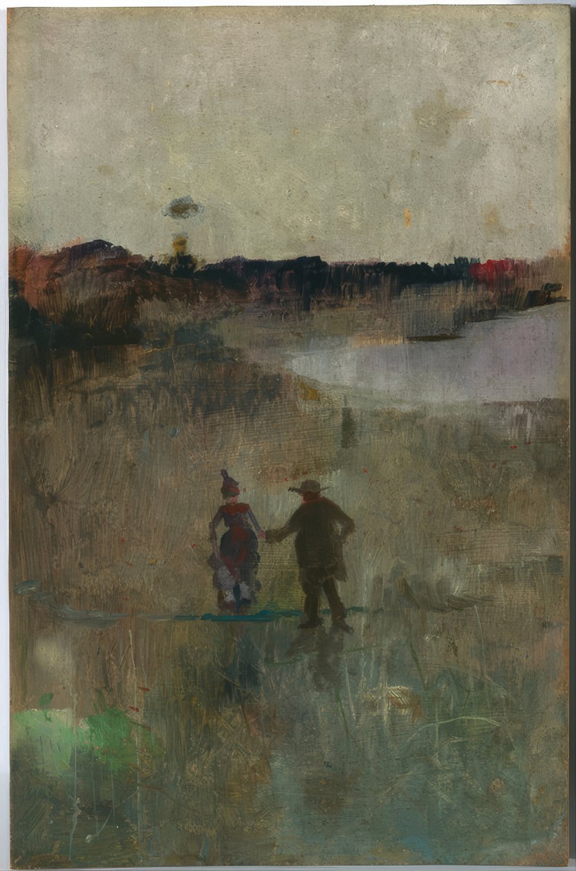 (Landskap med to små figurer, Richmond, NSW) av Charles Edward Conder