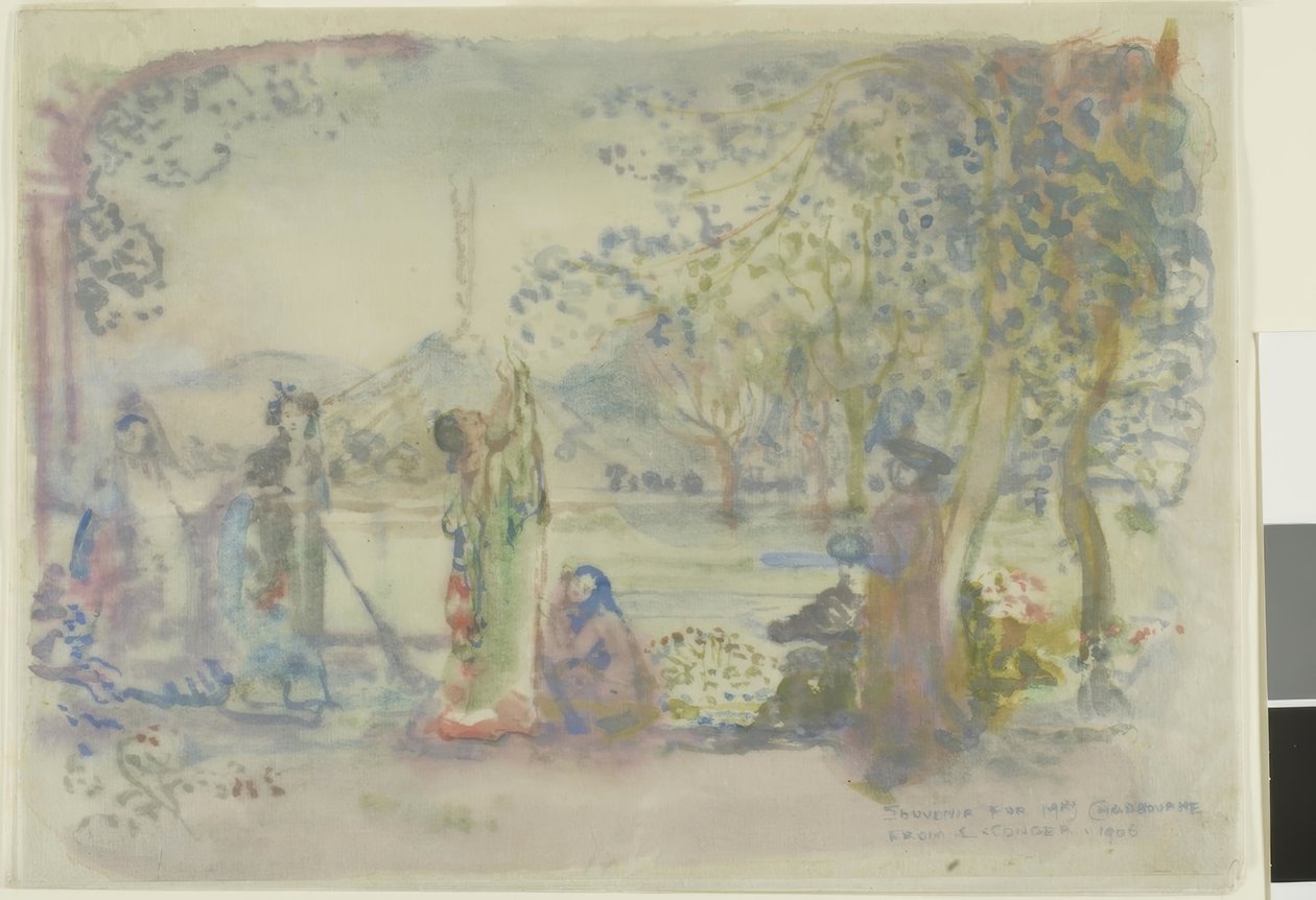 Scene på en innsjø om morgenen av Charles Edward Conder