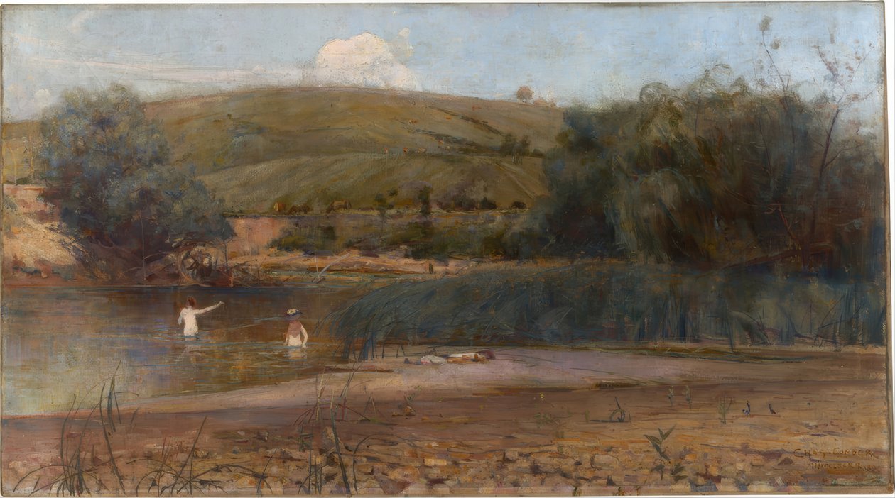 The Yarra, Heidelberg av Charles Edward Conder