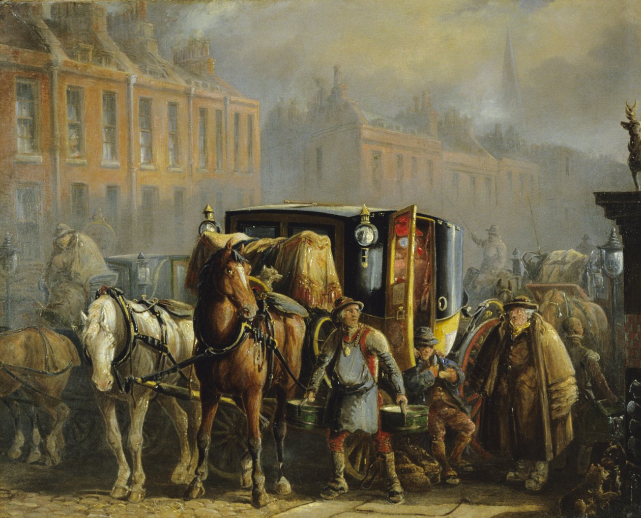 A London Cab (olje på lerret) (for par se 266153) av Charles Cooper Henderson