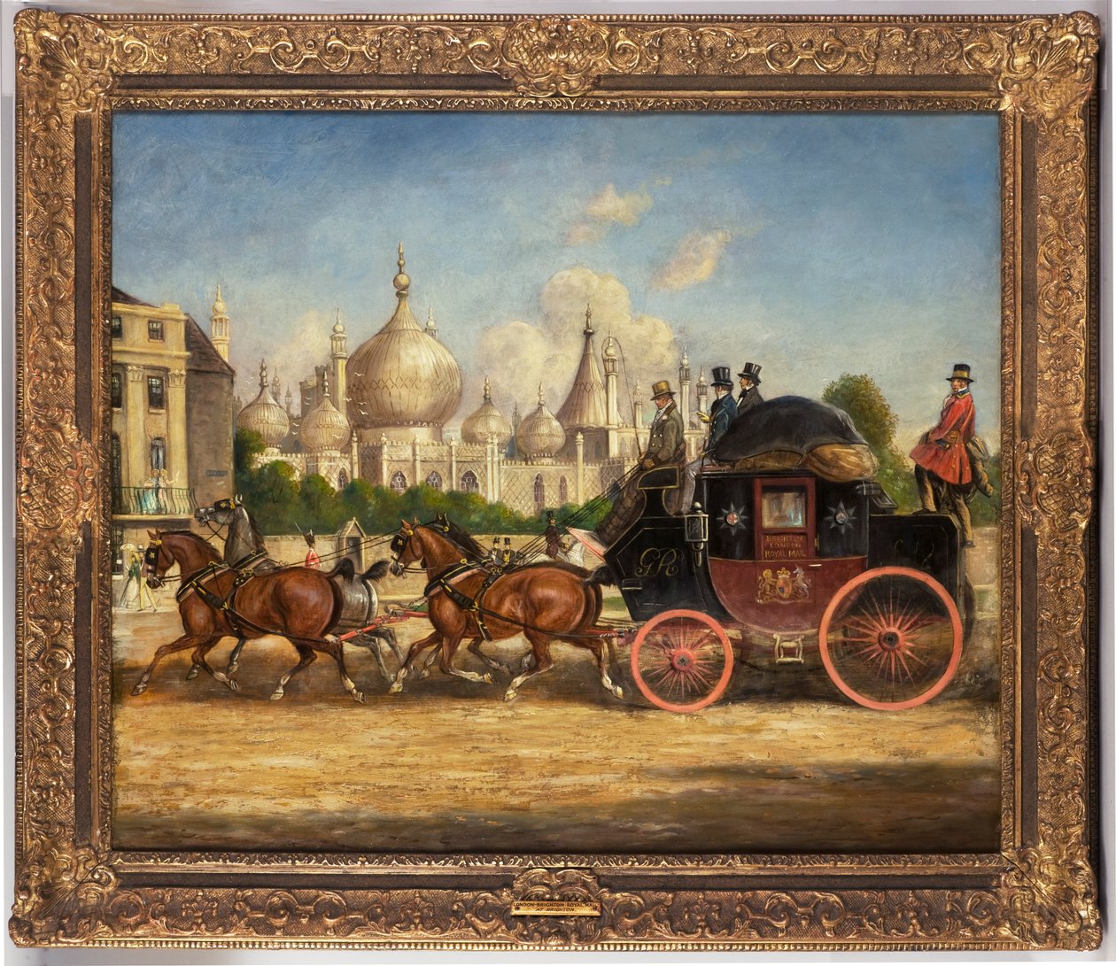 Postbussen London-Brighton foran Royal Pavilion, Brighton av Charles Cooper Henderson