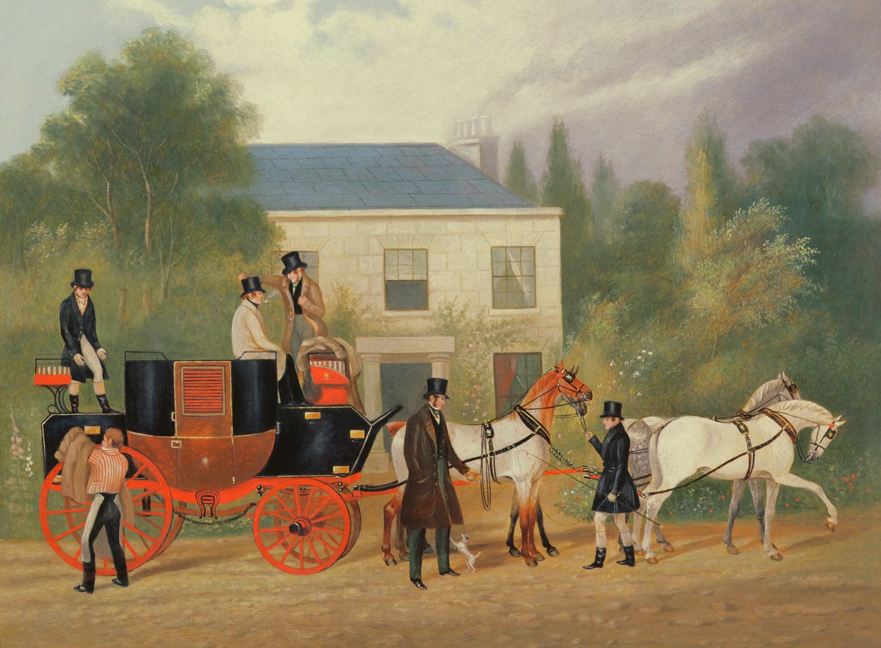 Scenecoachen forbereder seg til avreise av Charles Cooper Henderson