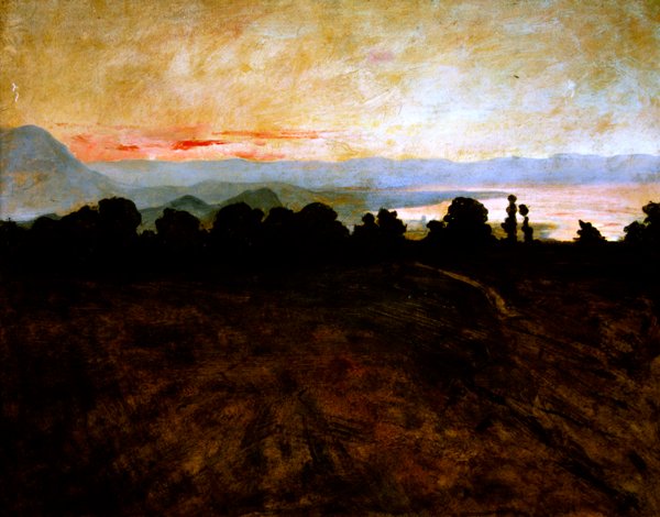 Jura og Lake Leman, ca. 1895-1900 av Charles Cottet