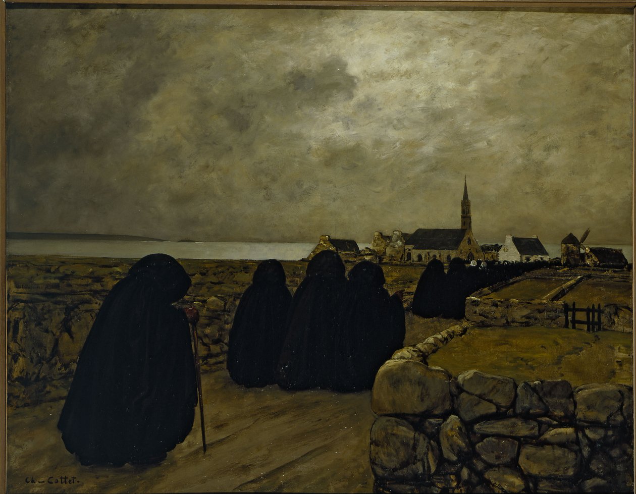 Lavmesse om vinteren (Bretagne) av Charles Cottet