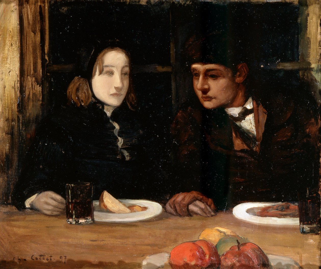 The Farewell Supper, Toilers of the Sea, 1897. av Charles Cottet