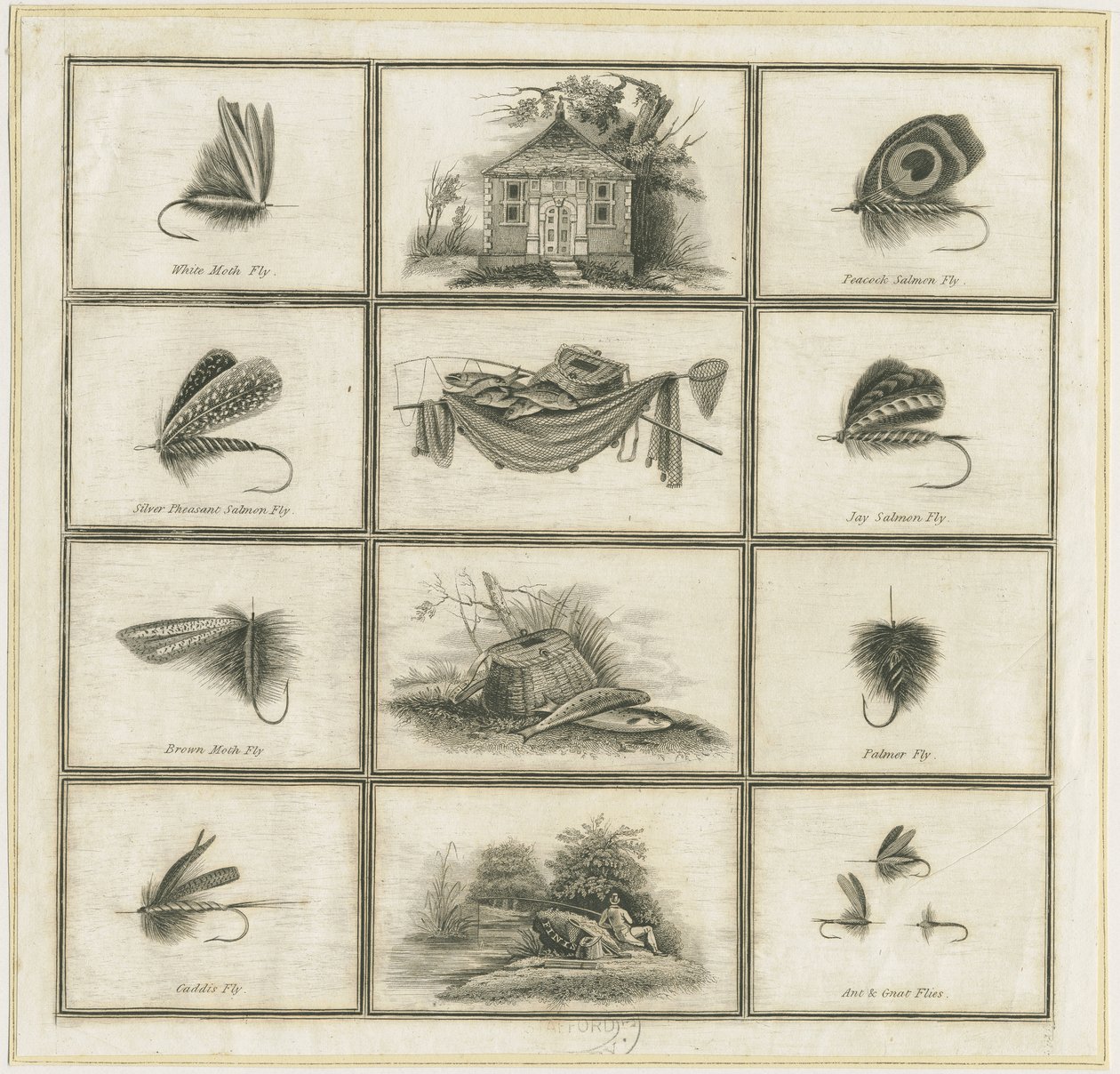 Dovedale - Charles Cottons fluer og kroker: kobberplategravering, nd [?1800-tallet] (trykk) av Charles Cotton