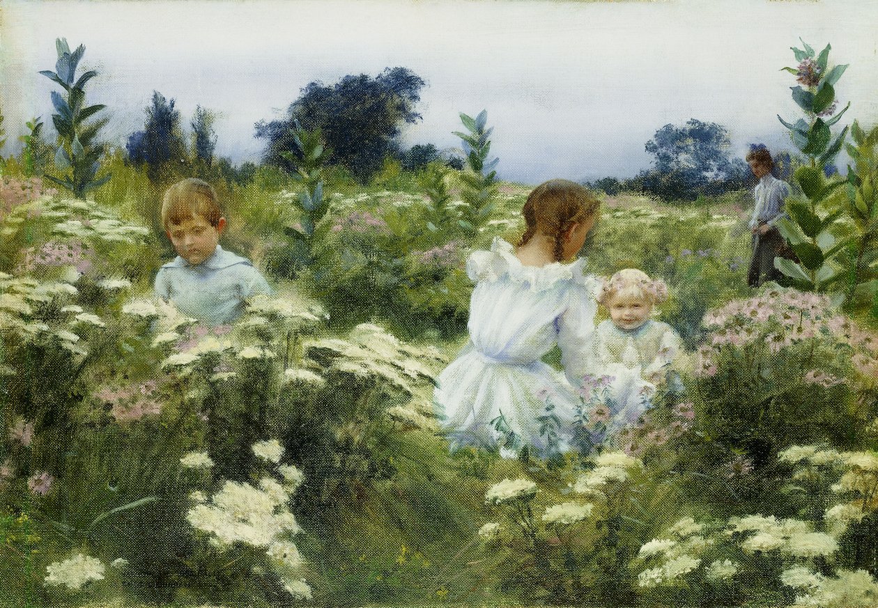 Blant villblomstene av Charles Courtney Curran