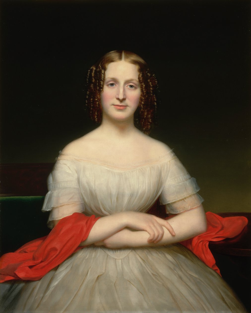 Portrett av Fidelia Marshall, ca. 1840 av Charles Cromwell Ingham