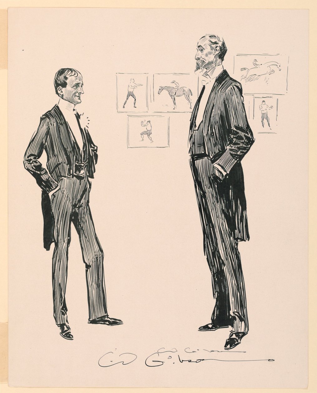 Jeg spiller poker med den gamle mannen av Charles Dana Gibson