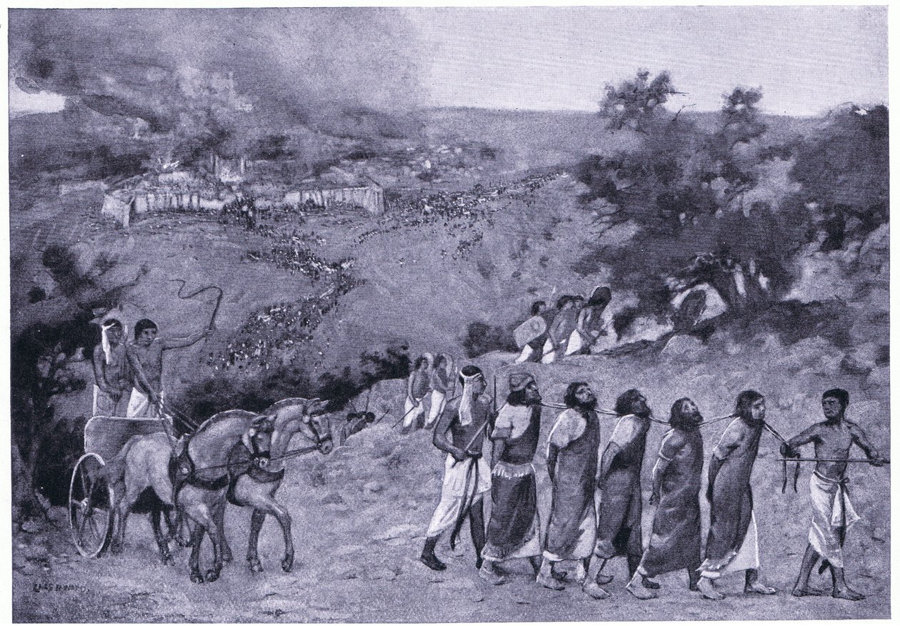Egyptisk leir på Oljeberget, ca. 1920 (litho) av Charles Daniel Ward