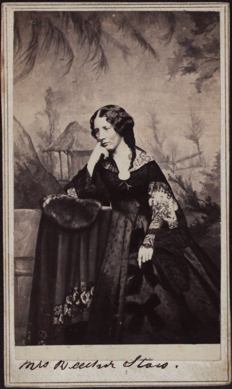 Portrett av Harriet Beecher Stowe 1811-1896, ca 1860. av Charles DeForest Fredricks
