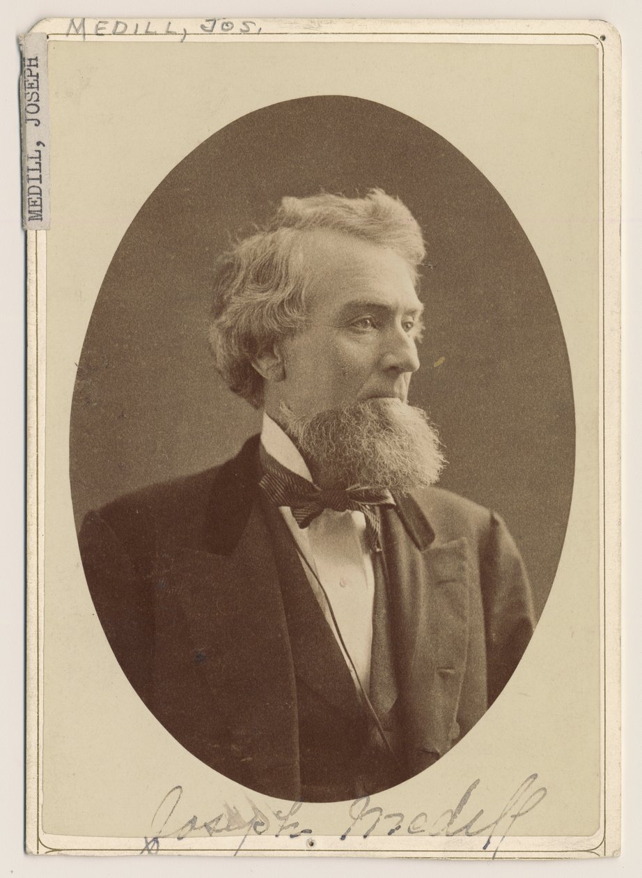 Portrett av Joseph Medill, ca. 1876 av Charles Delevan Mosher