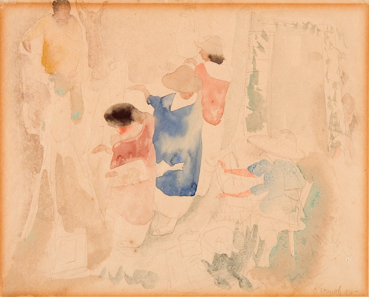 Kunstnere som skisserer av Charles Demuth