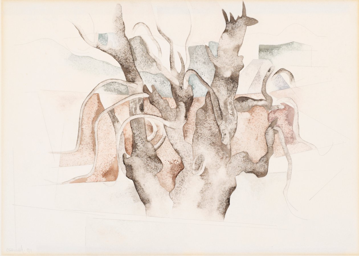 Bermuda – Trees, 1917 (wc) av Charles Demuth