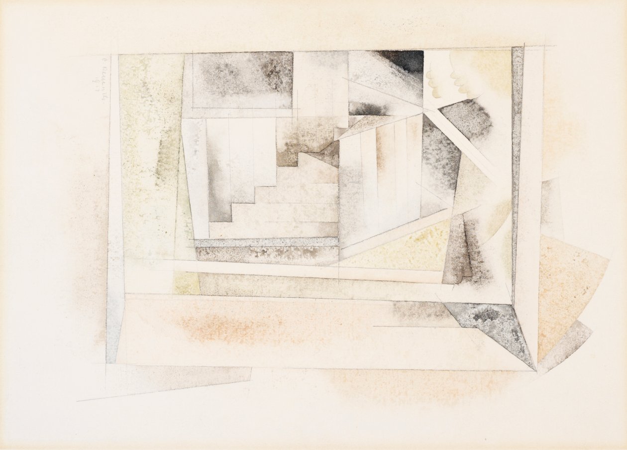 Bermuda, Stairway, 1917 (wc på papir) av Charles Demuth