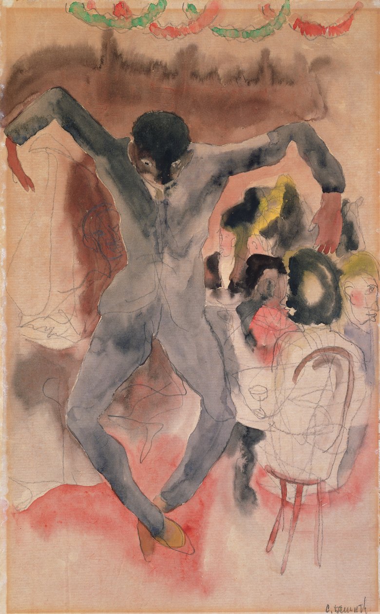 Black Dancing (wc på papir) av Charles Demuth