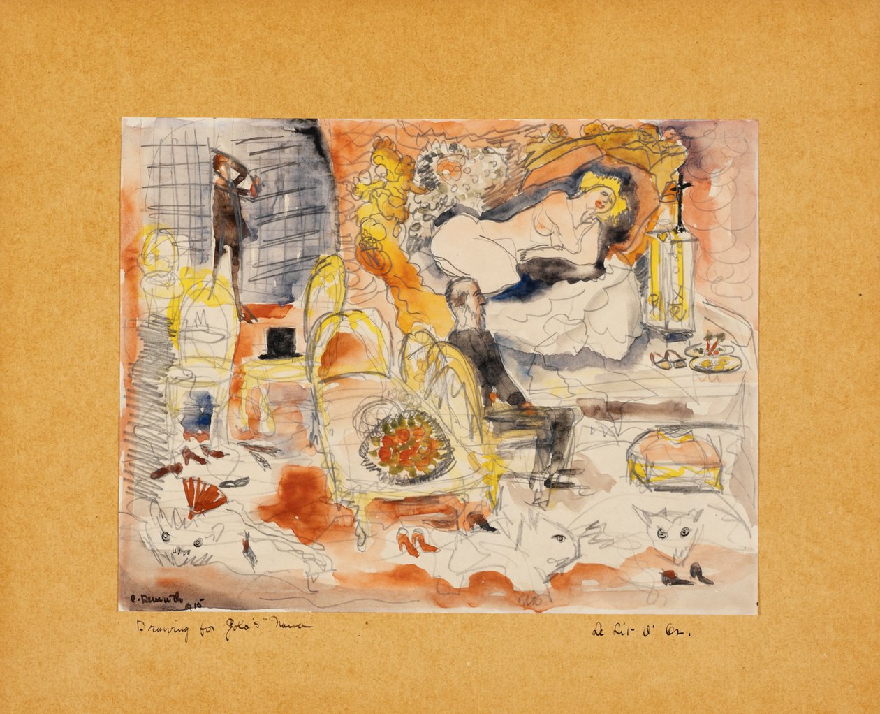 Grev Muffat oppdager Nana med Marquis de Chouard av Charles Demuth