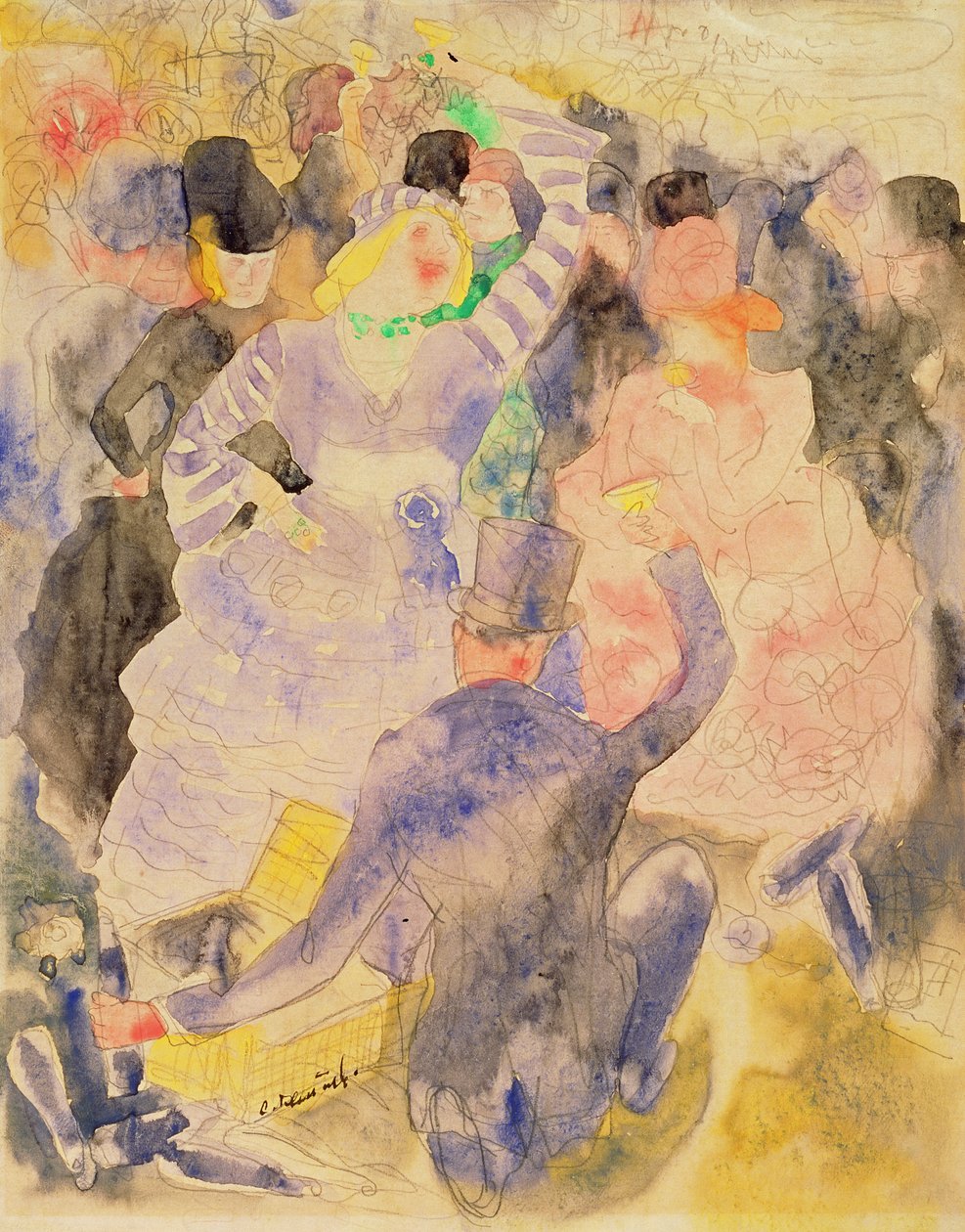 Tegning for Zolas Nana, 1915-16 av Charles Demuth