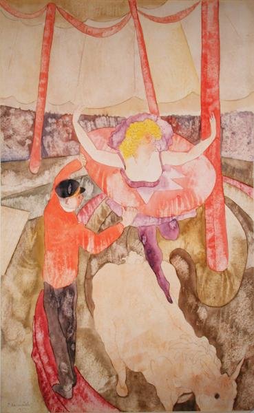Equestrienne og assistent av Charles Demuth