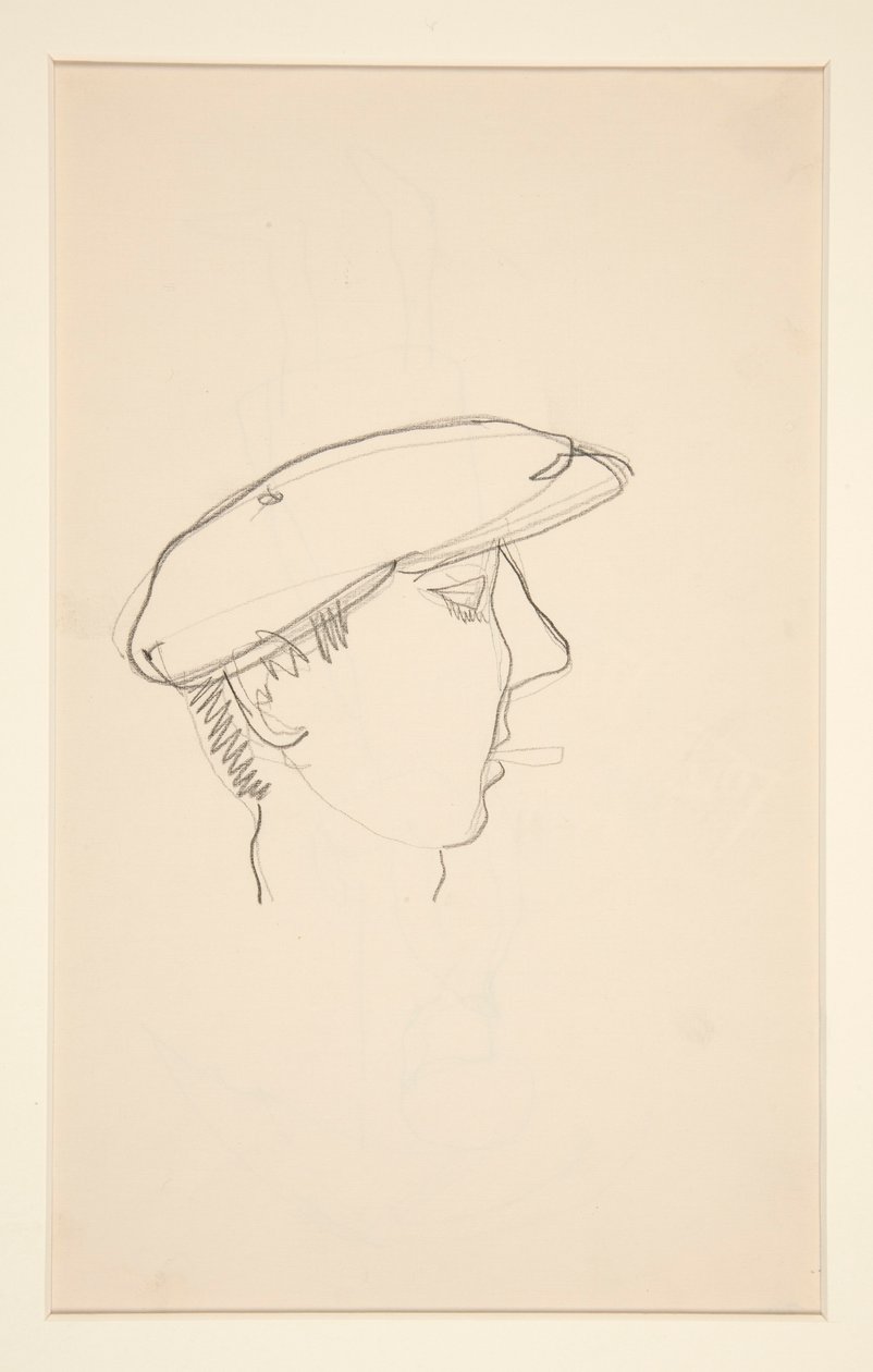Head of Man Smoking (recto); Kvinne med paraply (verso) av Charles Demuth