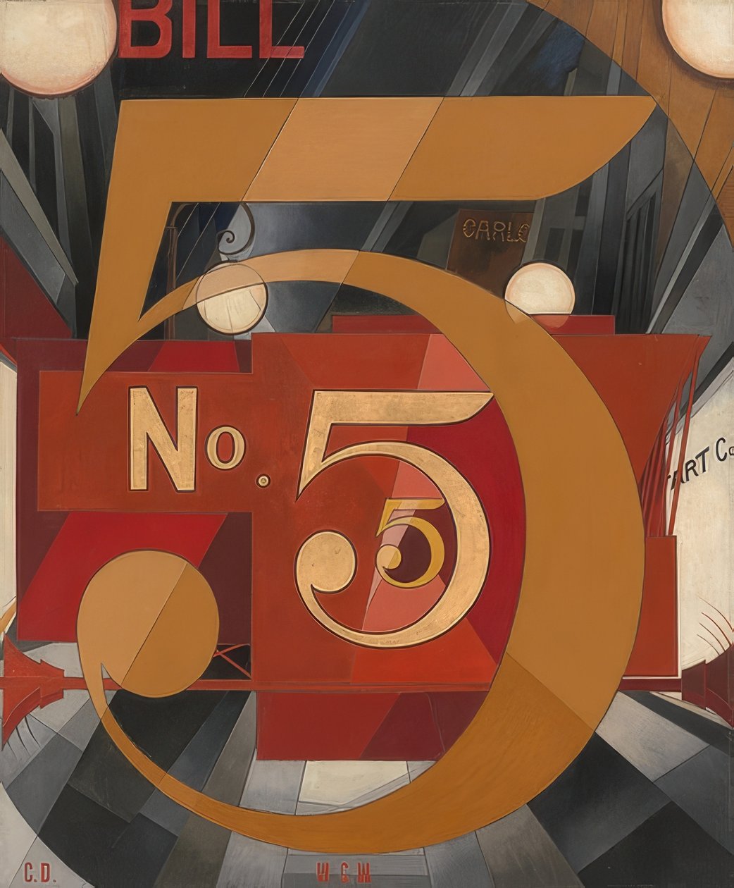 Jeg så figur 5 i gull. 1928 av Charles Demuth