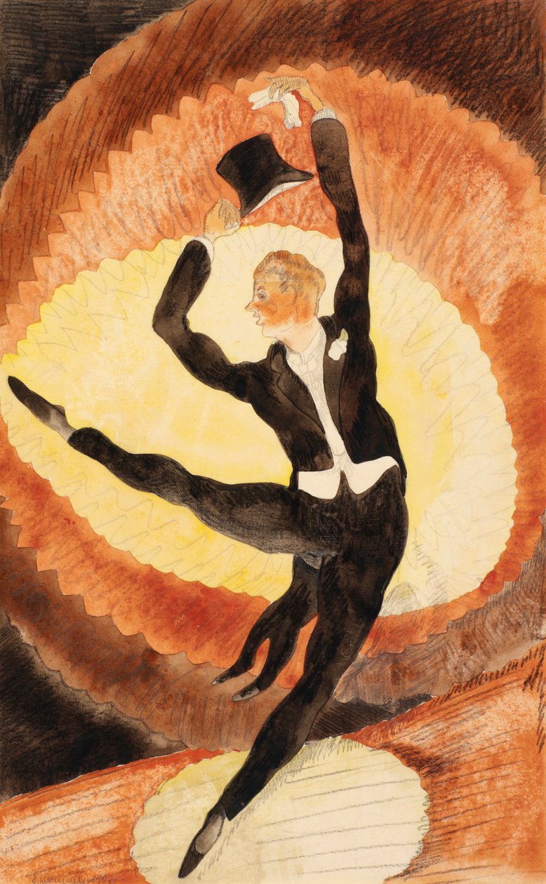 In Vaudeville: Acrobatic Male Dancer with Top Hat av Charles Demuth