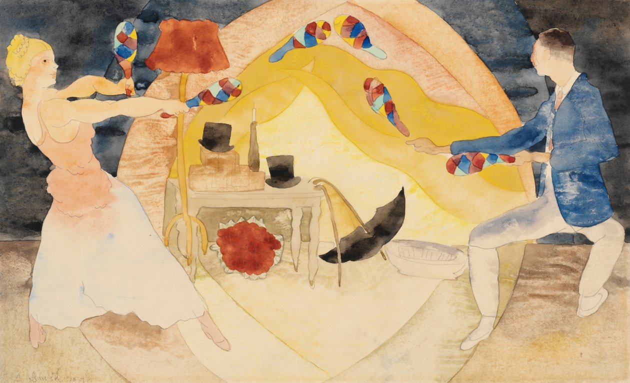 Sjonglører med indiske køller av Charles Demuth