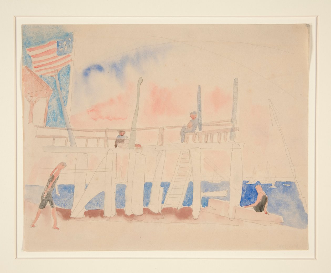 Pier med fire figurer av Charles Demuth