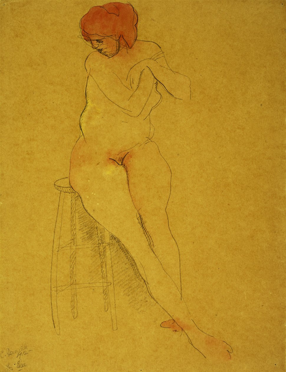 Sittende naken av Charles Demuth