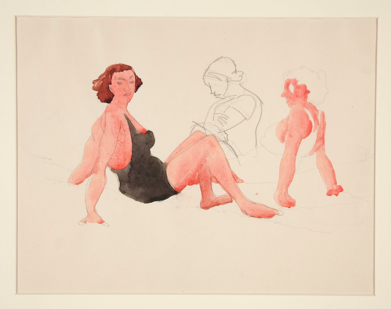 Tre kvinner på stranden, Provincetown av Charles Demuth