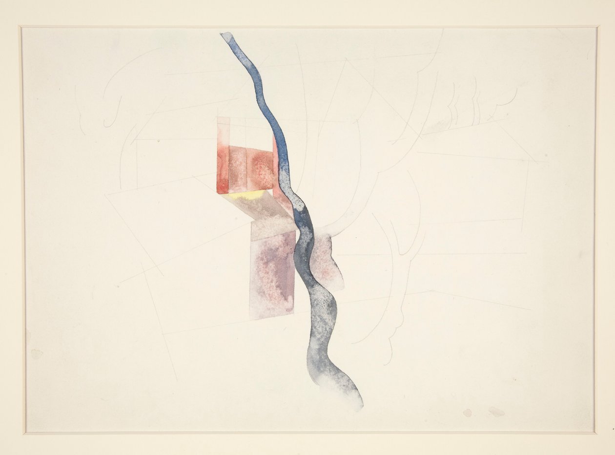 Tree Abstraksjon (sannsynligvis studie for Red Chimneys, 1918?) av Charles Demuth