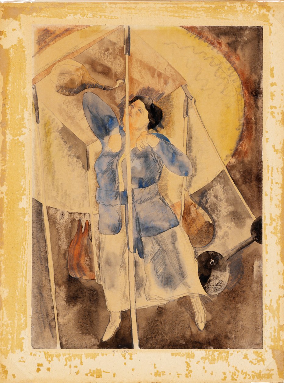 Kvinne ved en boksesekk av Charles Demuth