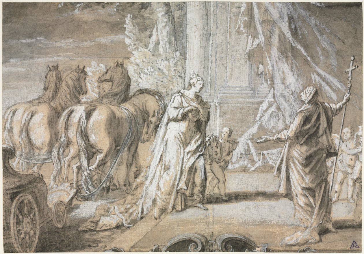 Madame de Maintenon vender tilbake til den katolske kirke [2], 1700-tallet. av Charles Dominique Joseph Eisen