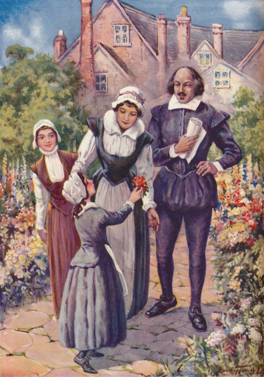 William Shakespeare - A Dainty Bloom for the King of Poets, c1925 av Charles Dudley Tennant