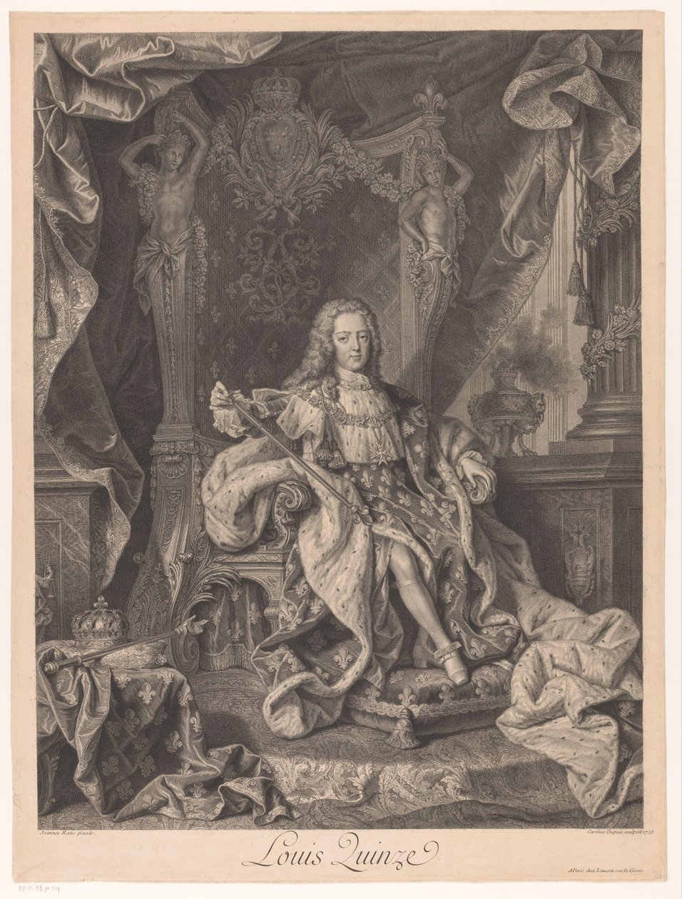 Portrett av Louis XV av Frankrike av Charles Dupuis