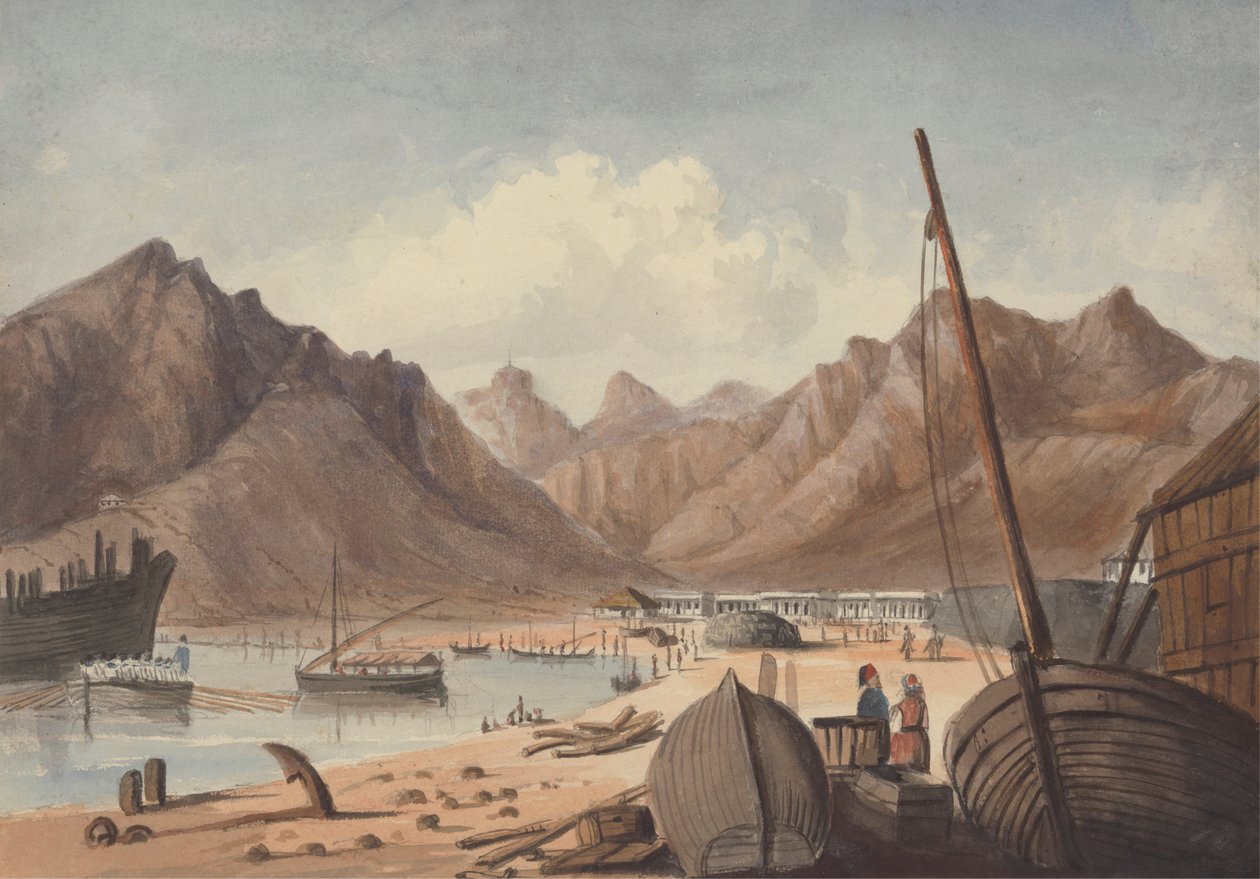 Middelhavshavn (eller Aden?) av Charles Dyce