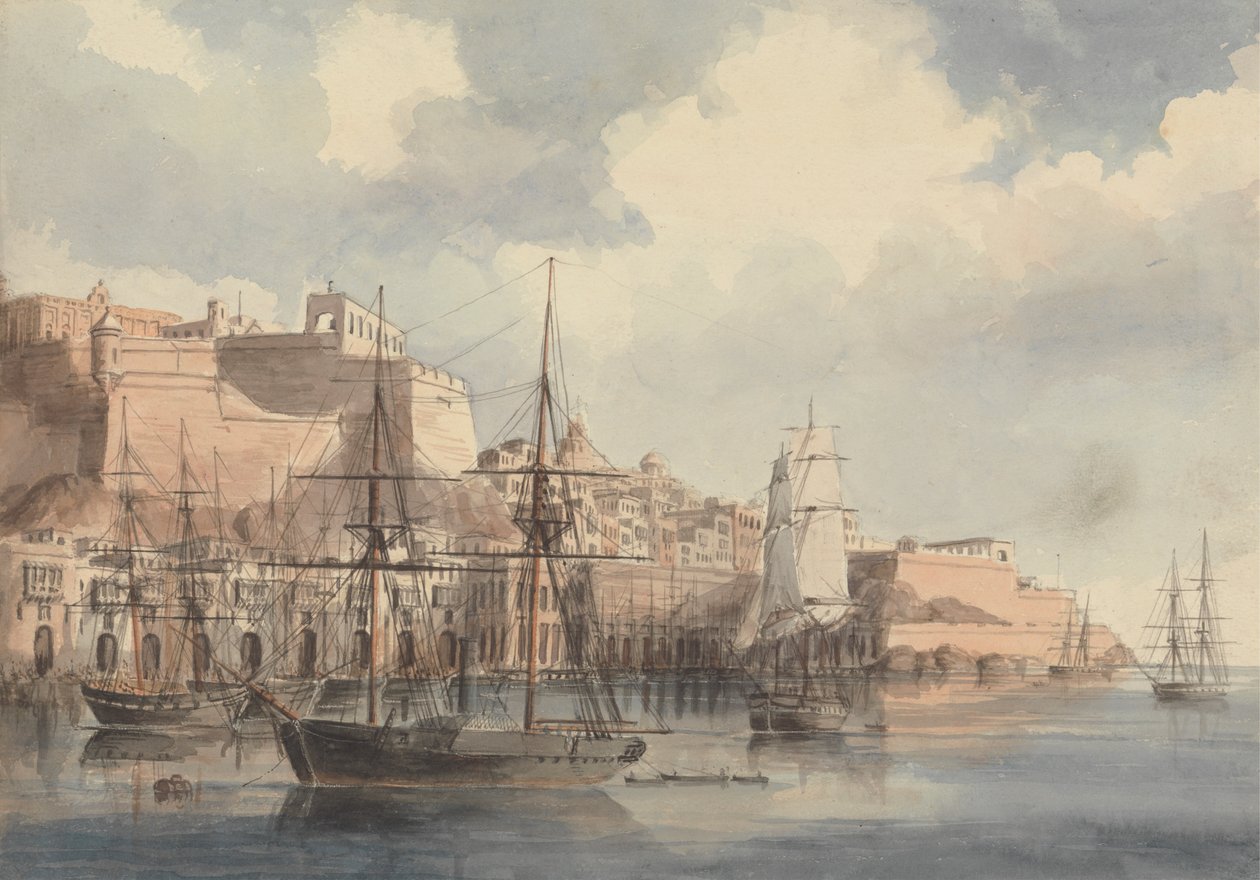 Utsikt på Malta av Charles Dyce