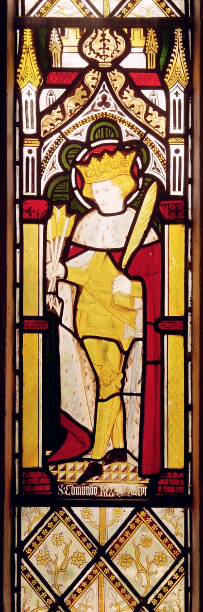 St.Edmund King and Martyr, Glassmaleri av Charles E. Kempe