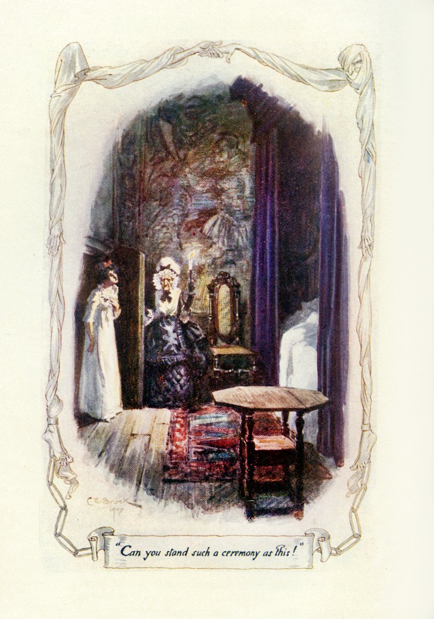 Tåler du en slik seremoni som denne, 1907 (illustrasjon) av Charles Edmund Brock