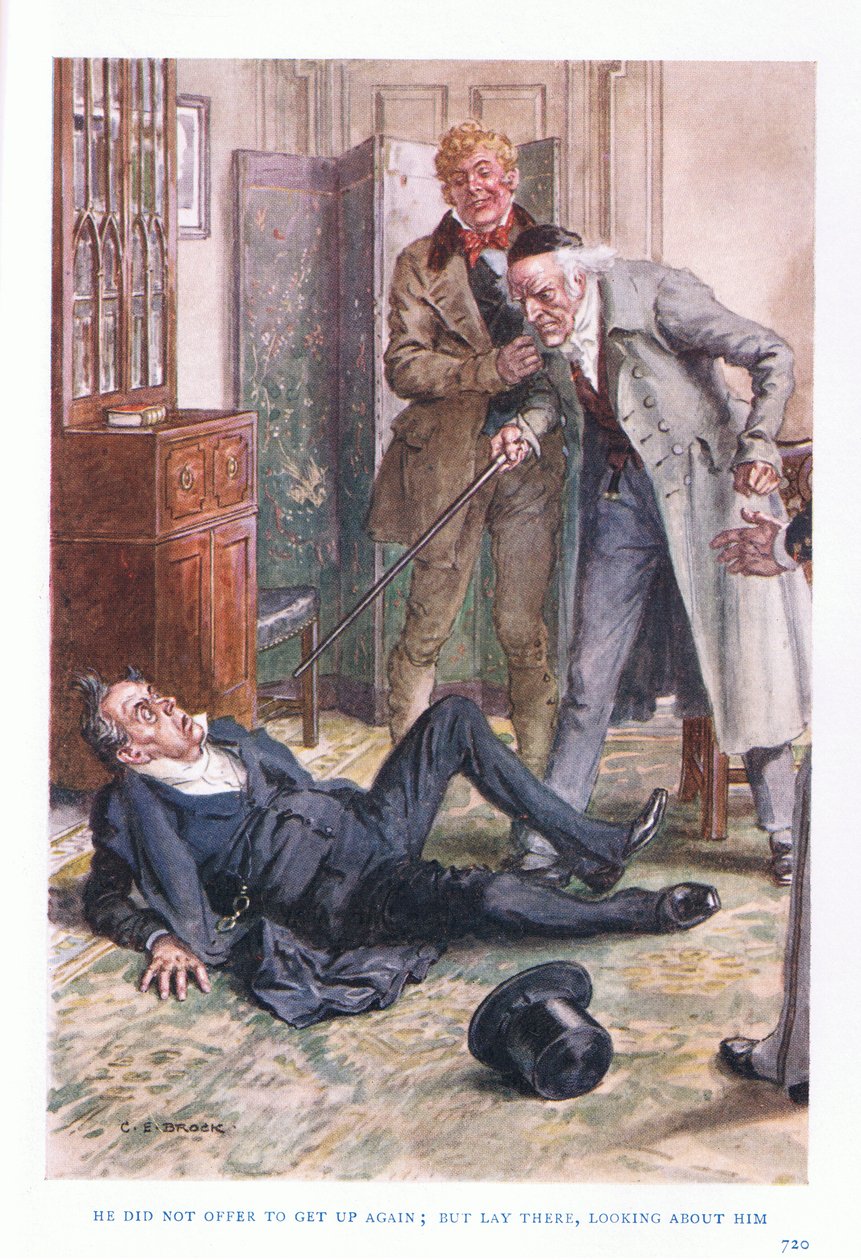 Han tilbød seg ikke å reise seg igjen, men lå der og så seg om av Charles Edmund Brock