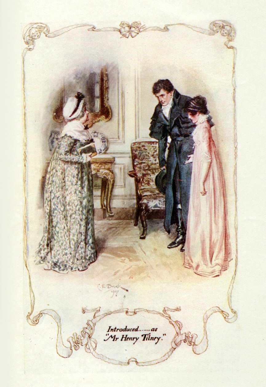 Introdusert.....som Mr Henry Tilney, 1907 (illustrasjon) av Charles Edmund Brock