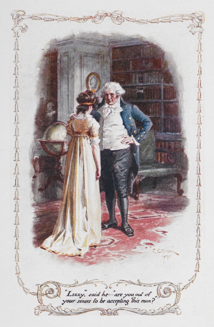 "Lizzy," sa han ... "er du med dine sanser for å akseptere denne mannen?", illustrasjon fra 