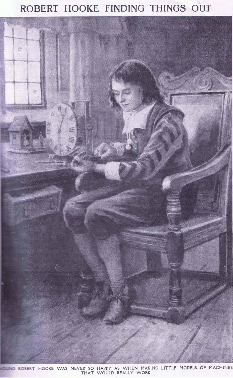 Robert Hooke finner ut av ting av Charles Edmund Brock