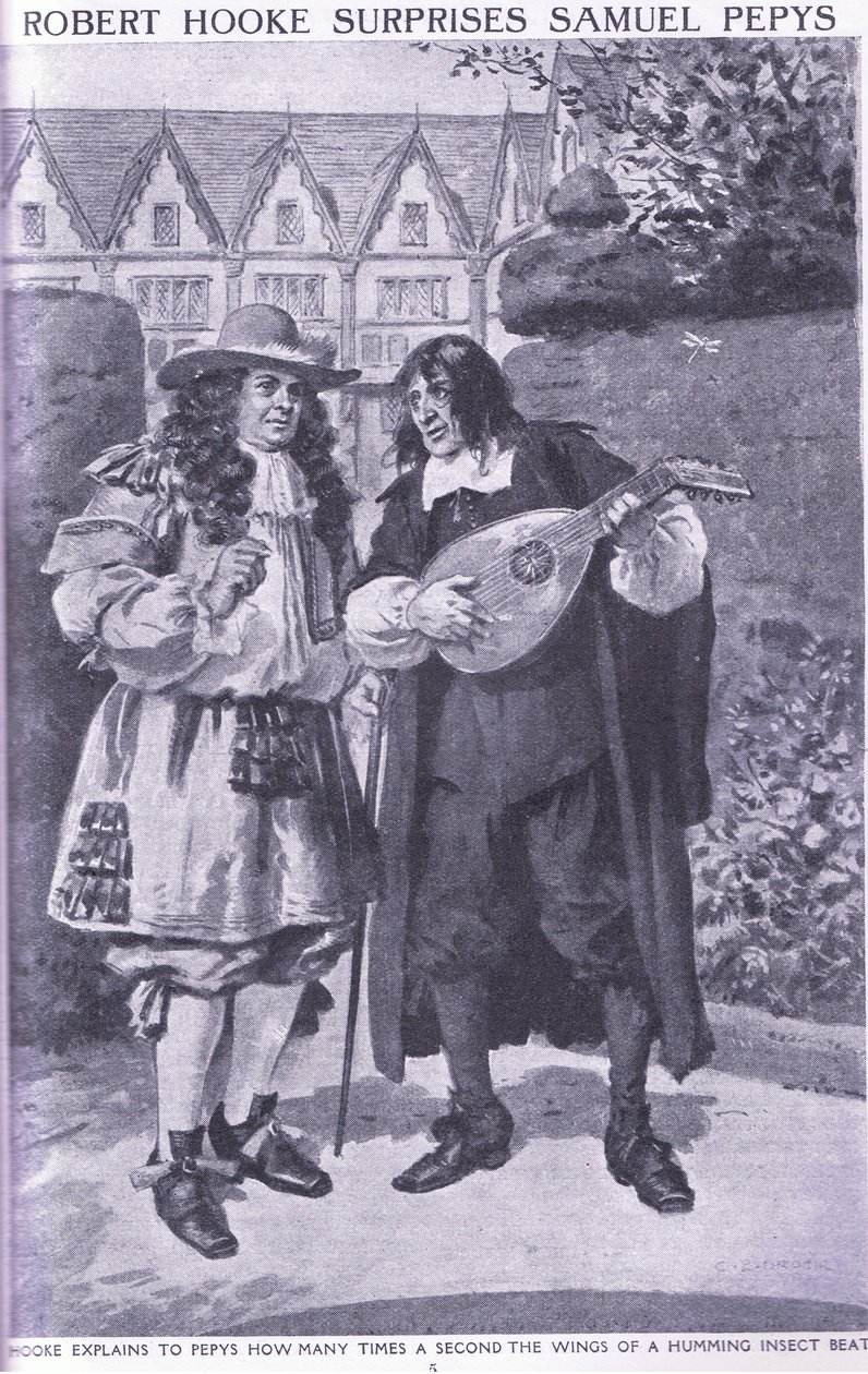 Robert Hooke overrasker Samuel Pepys av Charles Edmund Brock