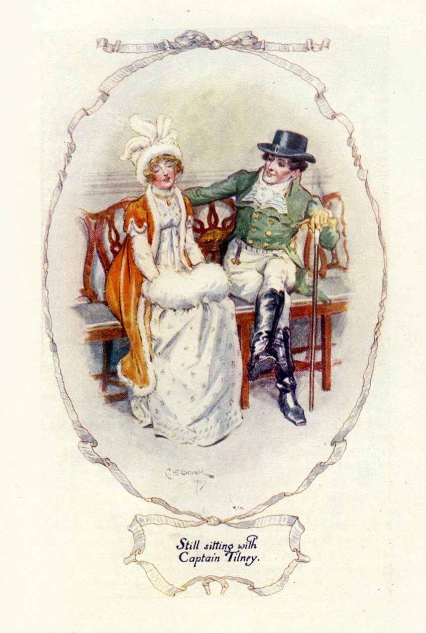 Sitter fortsatt med kaptein Tilney, 1907 (illustrasjon) av Charles Edmund Brock
