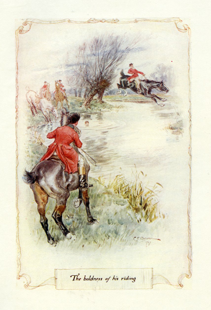 Frimodigheten til hans ridning, 1907 (illustrasjon) av Charles Edmund Brock
