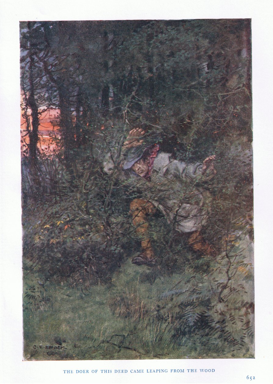 Gjerningsutøveren kom sprangende fra skogen av Charles Edmund Brock