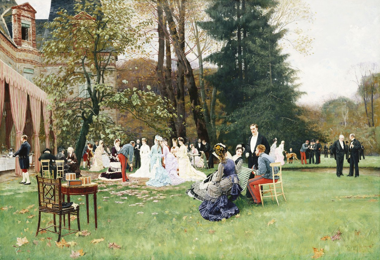 Bryllupet, Fontainebleau; Bryllupene, Fontainebleau, av Charles Edouard Delort