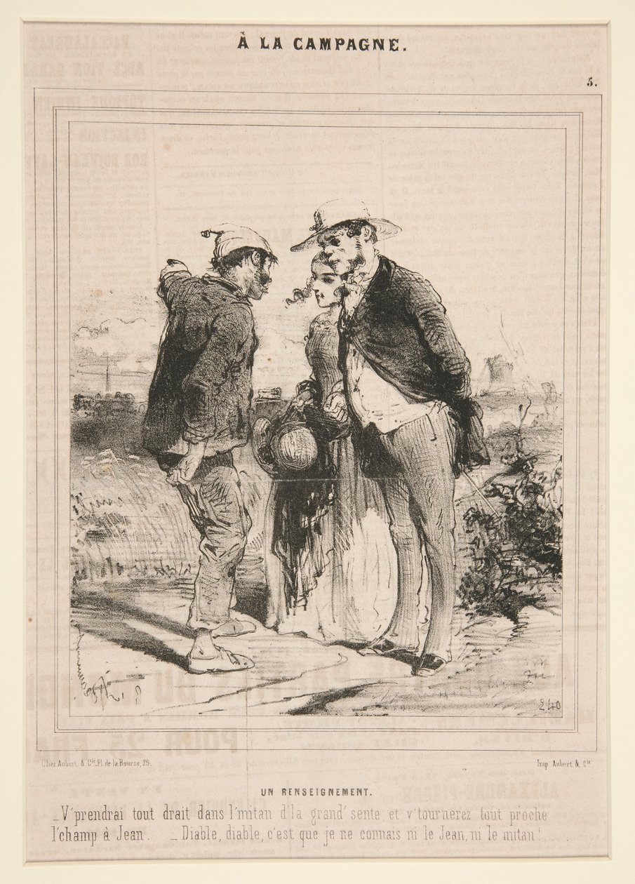 An Intelligence (Information), fra serien A la Campagne av Charles Edouard de Beaumont