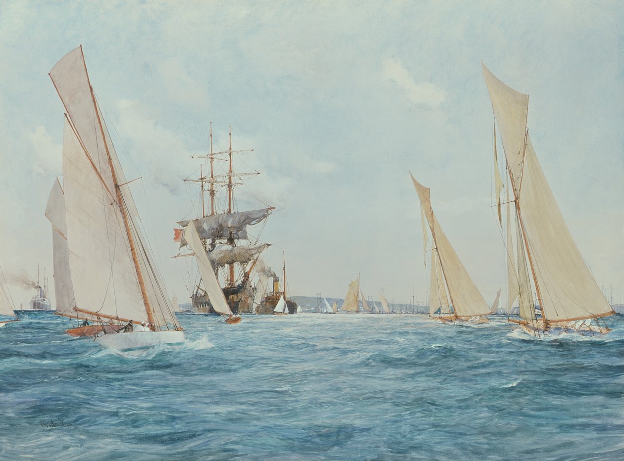 Et Yacht Race av Charles Edward Dixon